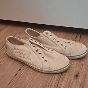 COACH Keeley beige flats